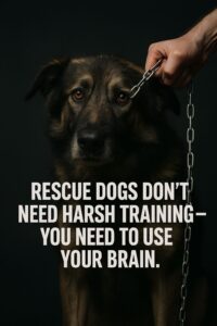 Rescuedogs do not need harsh training